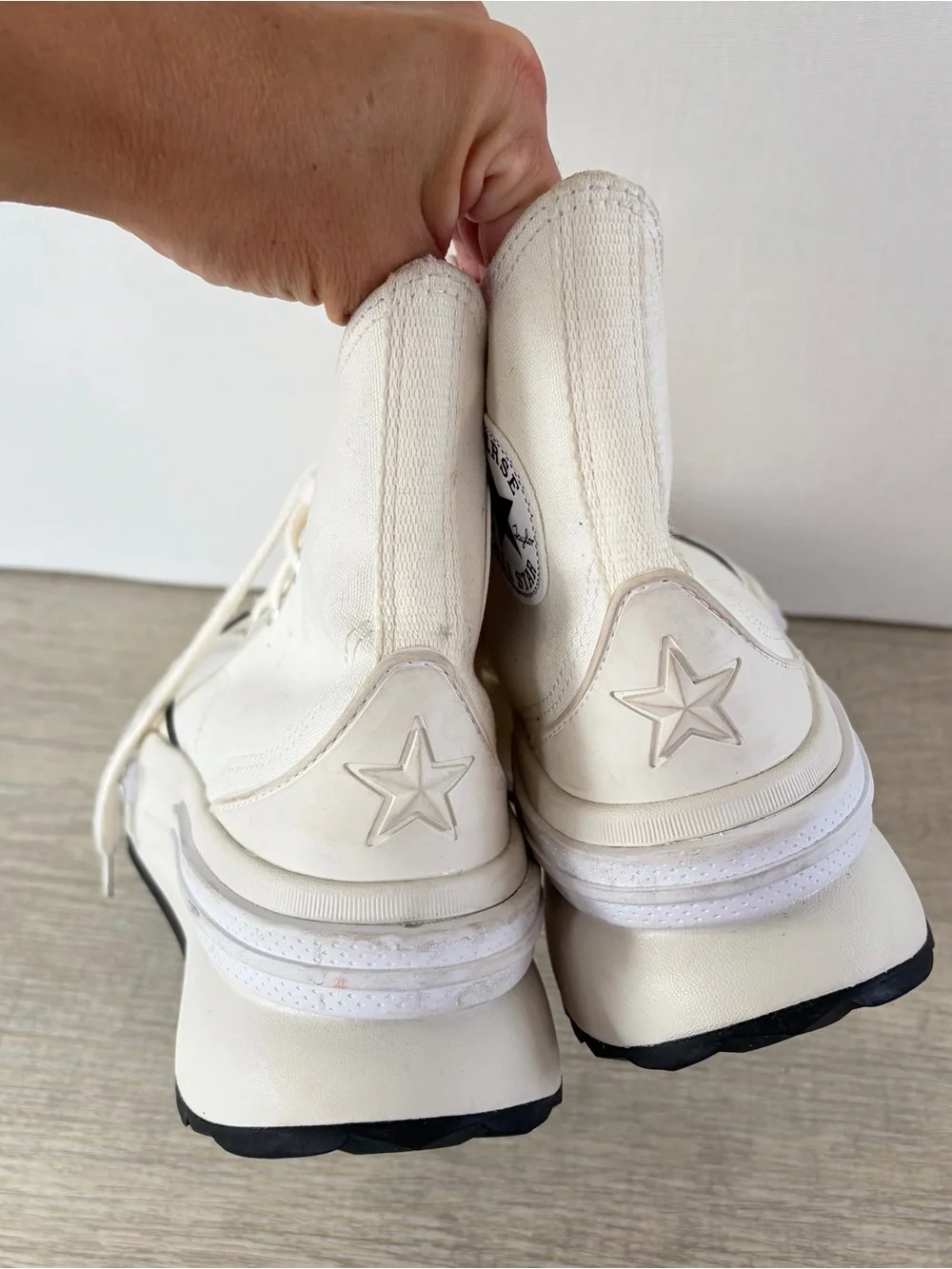 Converse Run Star Legacy CX High Egret Platform Canvas Womens 8.5 White